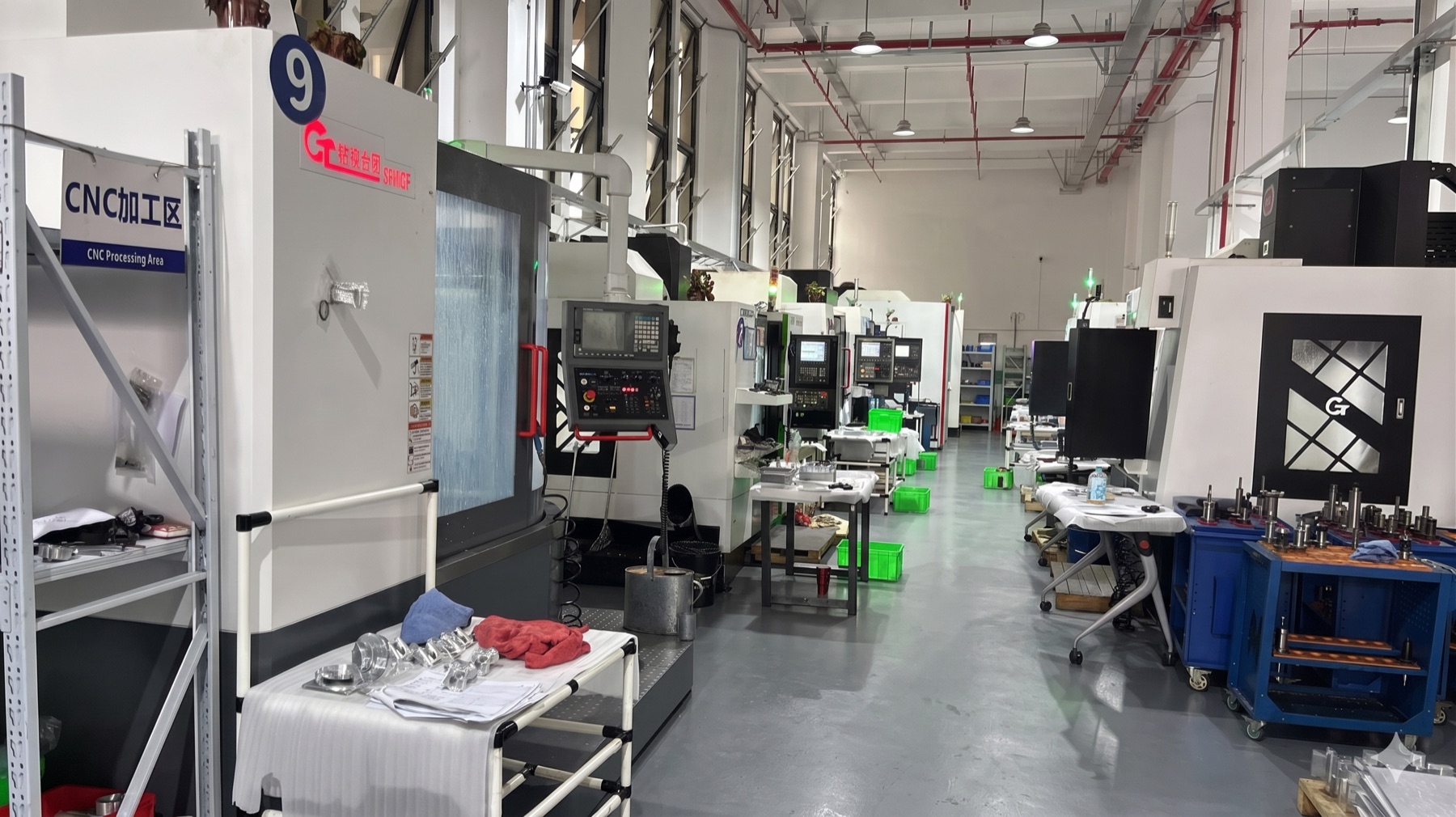 KENDORIC CNC machining workshop with milling and turning equipment in Suzhou China