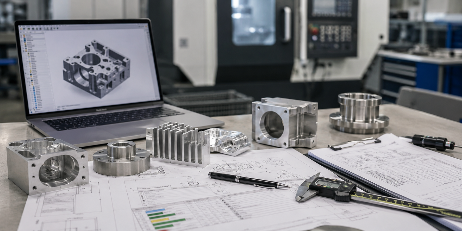 CNC machined parts drawings and inspection tools for supplier selection review